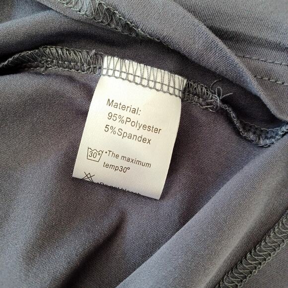 AUSELILY Women's Long Sleeve Pleated Loose Swing Casual Comfy Dress W/Pockets S - Picture 6 of 8